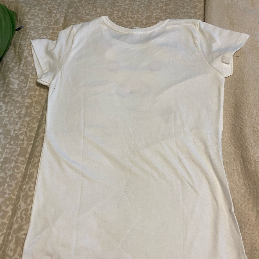 A Mickey Mouse shirt with M on front. This is a kids large - Picture 3 of 4